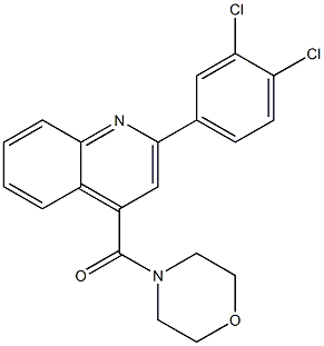 [2-(3,4-dichlorophenyl)quinolin-4-yl]-morpholin-4-ylmethanone Struktur