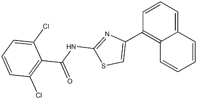 2,6-dichloro-N-(4-naphthalen-1-yl-1,3-thiazol-2-yl)benzamide Struktur