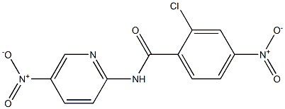 2-chloro-4-nitro-N-(5-nitropyridin-2-yl)benzamide Struktur