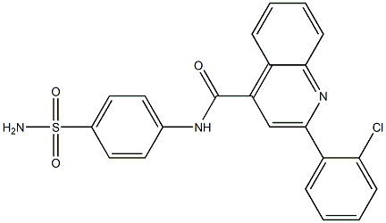 2-(2-chlorophenyl)-N-(4-sulfamoylphenyl)quinoline-4-carboxamide Struktur