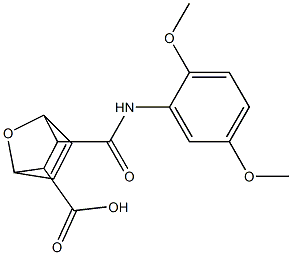 2-[(2,5-dimethoxyphenyl)carbamoyl]-7-oxabicyclo[2.2.1]hept-5-ene-3-carboxylic acid Struktur