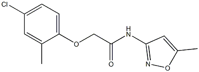 2-(4-chloro-2-methylphenoxy)-N-(5-methyl-1,2-oxazol-3-yl)acetamide Struktur