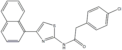 2-(4-chlorophenyl)-N-(4-naphthalen-1-yl-1,3-thiazol-2-yl)acetamide Struktur