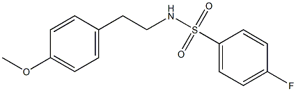 4-fluoro-N-[2-(4-methoxyphenyl)ethyl]benzenesulfonamide Struktur