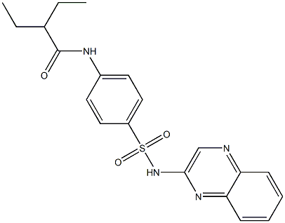 2-ethyl-N-[4-(quinoxalin-2-ylsulfamoyl)phenyl]butanamide Struktur