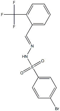 4-bromo-N-[(E)-[2-(trifluoromethyl)phenyl]methylideneamino]benzenesulfonamide Struktur