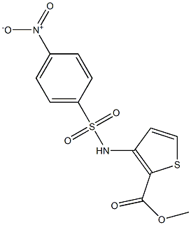 methyl 3-[(4-nitrophenyl)sulfonylamino]thiophene-2-carboxylate Struktur