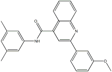 N-(3,5-dimethylphenyl)-2-(3-methoxyphenyl)quinoline-4-carboxamide Struktur