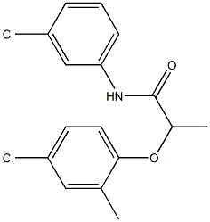 2-(4-chloro-2-methylphenoxy)-N-(3-chlorophenyl)propanamide Struktur