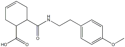 6-[2-(4-methoxyphenyl)ethylcarbamoyl]cyclohex-3-ene-1-carboxylic acid Struktur