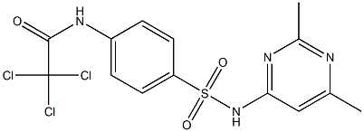 2,2,2-trichloro-N-[4-[(2,6-dimethylpyrimidin-4-yl)sulfamoyl]phenyl]acetamide Struktur