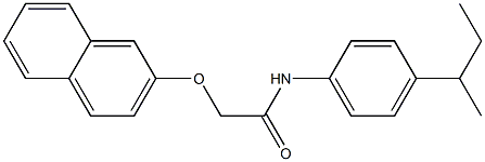 N-(4-butan-2-ylphenyl)-2-naphthalen-2-yloxyacetamide Struktur