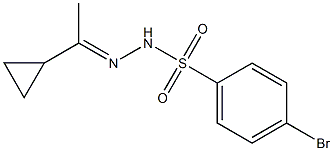 4-bromo-N-[(E)-1-cyclopropylethylideneamino]benzenesulfonamide Struktur