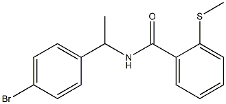 N-[1-(4-bromophenyl)ethyl]-2-methylsulfanylbenzamide Struktur