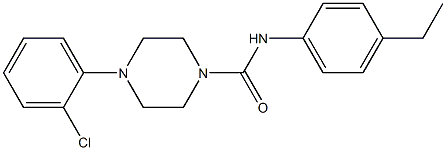 4-(2-chlorophenyl)-N-(4-ethylphenyl)piperazine-1-carboxamide Struktur