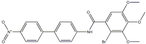 2-bromo-3,4,5-trimethoxy-N-[4-(4-nitrophenyl)phenyl]benzamide Struktur