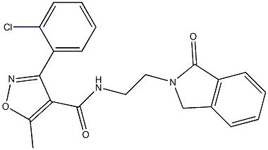 3-(2-chlorophenyl)-5-methyl-N-[2-(3-oxo-1H-isoindol-2-yl)ethyl]-1,2-oxazole-4-carboxamide Struktur