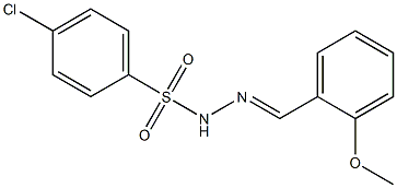 4-chloro-N-[(E)-(2-methoxyphenyl)methylideneamino]benzenesulfonamide Struktur