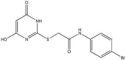 N-(4-bromophenyl)-2-[(4-hydroxy-6-oxo-1H-pyrimidin-2-yl)sulfanyl]acetamide Struktur