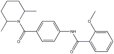 N-[4-(2,6-dimethylpiperidine-1-carbonyl)phenyl]-2-methoxybenzamide Struktur