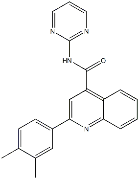 2-(3,4-dimethylphenyl)-N-pyrimidin-2-ylquinoline-4-carboxamide Struktur