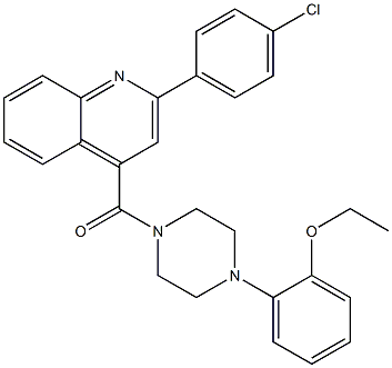 [2-(4-chlorophenyl)quinolin-4-yl]-[4-(2-ethoxyphenyl)piperazin-1-yl]methanone Struktur