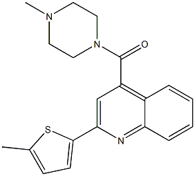 (4-methylpiperazin-1-yl)-[2-(5-methylthiophen-2-yl)quinolin-4-yl]methanone Struktur