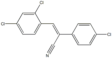 (Z)-2-(4-chlorophenyl)-3-(2,4-dichlorophenyl)prop-2-enenitrile Struktur