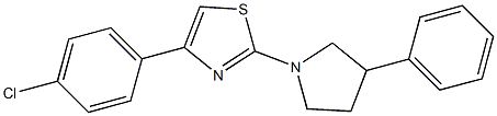 4-(4-chlorophenyl)-2-(3-phenylpyrrolidin-1-yl)-1,3-thiazole Struktur