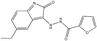 N'-(5-ethyl-2-oxoindol-3-yl)furan-2-carbohydrazide Struktur