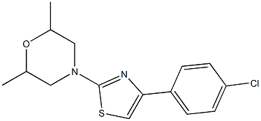 4-[4-(4-chlorophenyl)-1,3-thiazol-2-yl]-2,6-dimethylmorpholine Struktur