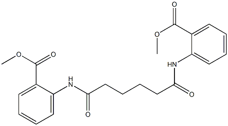 methyl 2-[[6-(2-methoxycarbonylanilino)-6-oxohexanoyl]amino]benzoate Struktur