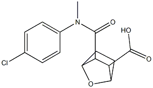 2-[(4-chlorophenyl)methylcarbamoyl]-7-oxabicyclo[2.2.1]heptane-3-carboxylic acid Struktur