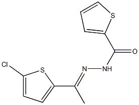 N-[(E)-1-(5-chlorothiophen-2-yl)ethylideneamino]thiophene-2-carboxamide Struktur