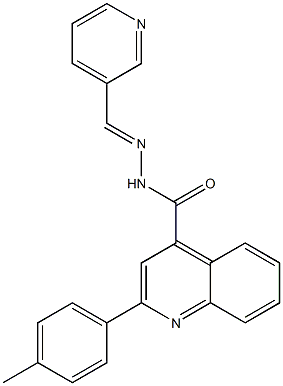 2-(4-methylphenyl)-N-[(E)-pyridin-3-ylmethylideneamino]quinoline-4-carboxamide Struktur