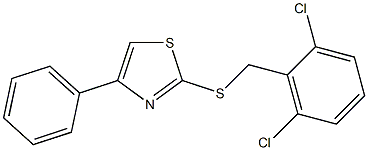 2-[(2,6-dichlorophenyl)methylsulfanyl]-4-phenyl-1,3-thiazole Struktur