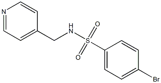 4-bromo-N-(pyridin-4-ylmethyl)benzenesulfonamide Struktur