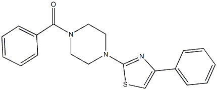 phenyl-[4-(4-phenyl-1,3-thiazol-2-yl)piperazin-1-yl]methanone Struktur