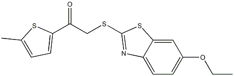 2-[(6-ethoxy-1,3-benzothiazol-2-yl)sulfanyl]-1-(5-methylthiophen-2-yl)ethanone Struktur