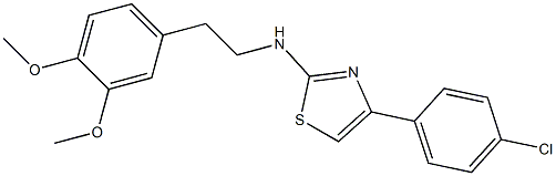 4-(4-chlorophenyl)-N-[2-(3,4-dimethoxyphenyl)ethyl]-1,3-thiazol-2-amine Struktur