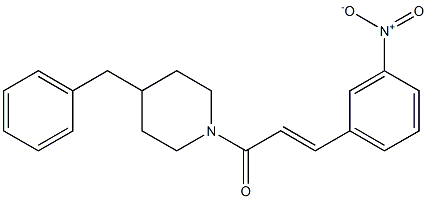 (E)-1-(4-benzylpiperidin-1-yl)-3-(3-nitrophenyl)prop-2-en-1-one Structure