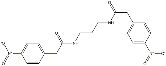 2-(4-nitrophenyl)-N-[3-[[2-(4-nitrophenyl)acetyl]amino]propyl]acetamide Struktur