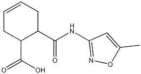 6-[(5-methyl-1,2-oxazol-3-yl)carbamoyl]cyclohex-3-ene-1-carboxylic acid Struktur