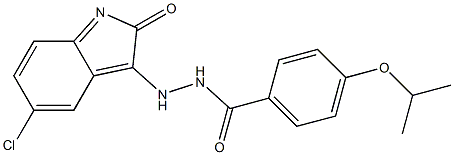 N'-(5-chloro-2-oxoindol-3-yl)-4-propan-2-yloxybenzohydrazide Struktur