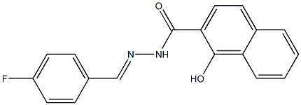 N-[(E)-(4-fluorophenyl)methylideneamino]-1-hydroxynaphthalene-2-carboxamide Struktur