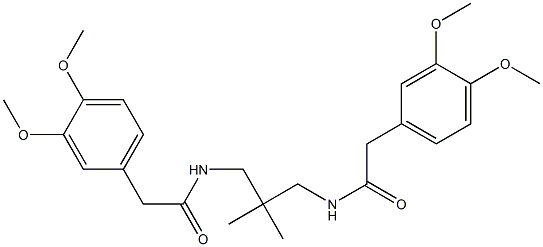 2-(3,4-dimethoxyphenyl)-N-[3-[[2-(3,4-dimethoxyphenyl)acetyl]amino]-2,2-dimethylpropyl]acetamide Struktur