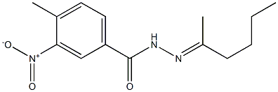 N-[(E)-hexan-2-ylideneamino]-4-methyl-3-nitrobenzamide Struktur