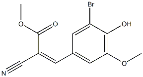 methyl (Z)-3-(3-bromo-4-hydroxy-5-methoxyphenyl)-2-cyanoprop-2-enoate Struktur