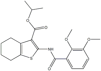 propan-2-yl 2-[(2,3-dimethoxybenzoyl)amino]-4,5,6,7-tetrahydro-1-benzothiophene-3-carboxylate Struktur