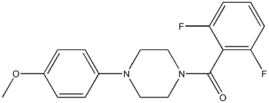 (2,6-difluorophenyl)-[4-(4-methoxyphenyl)piperazin-1-yl]methanone Struktur